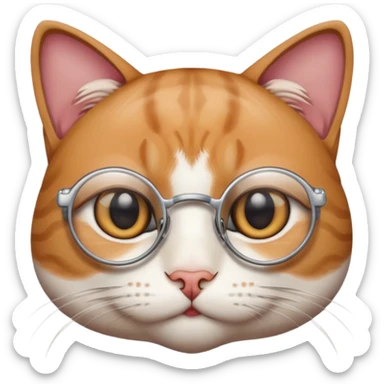 Create a emoji of a cat who shot in hide we are white lenses and we are avoid court as a doctor sticker