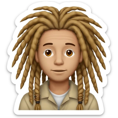 Nonchalant dreadhead sticker
