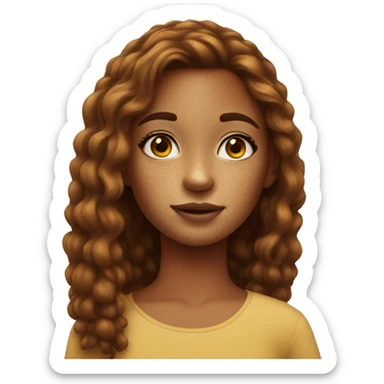girl and freckles on her face sticker