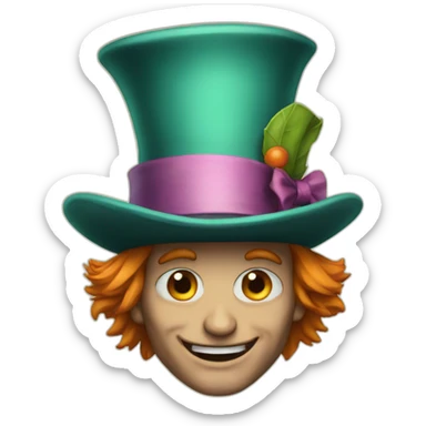 mad hatter sticker