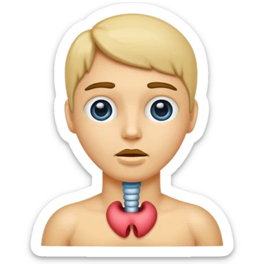 Thyroid gland sticker
