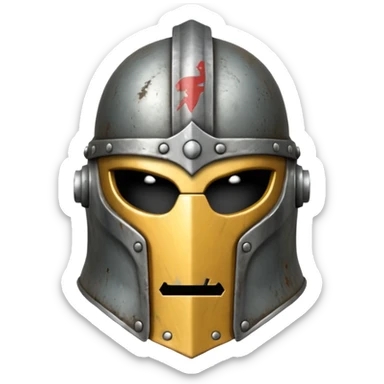 Mini warrior helmet sticker