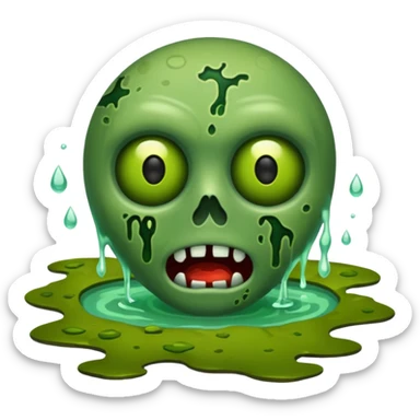 Zombie green ponda  sticker