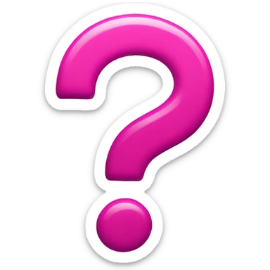 pink question mark sticker