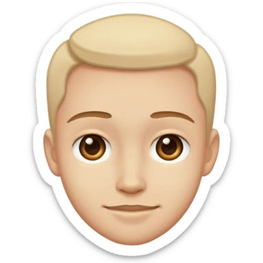 Slight awkward smile sticker