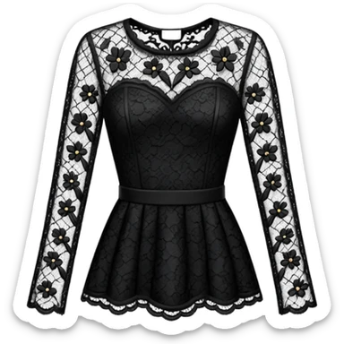 black Lace Clothing sticker
