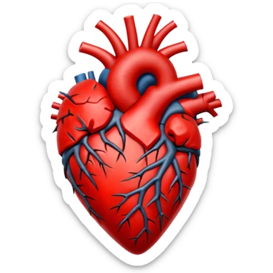 anatomical heart wrapped in thorns sticker