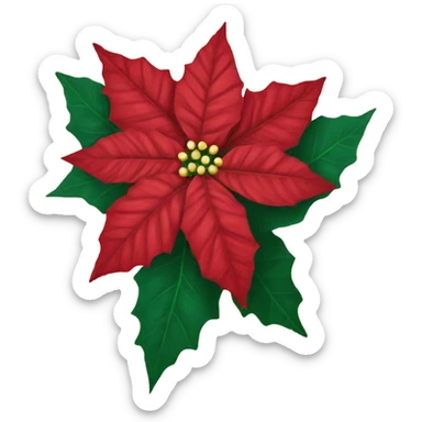 Poinsettia sticker