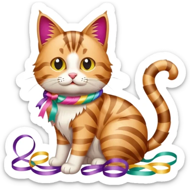 Cat tangled in streamers





 sticker