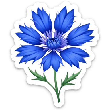 blue cornflower heart emoji sticker