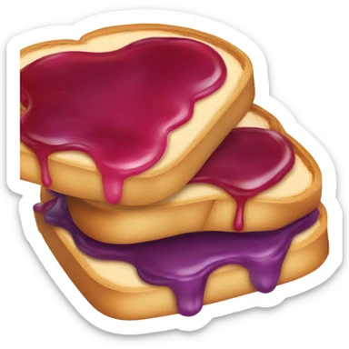 peanut butter and jelly sandwich sticker