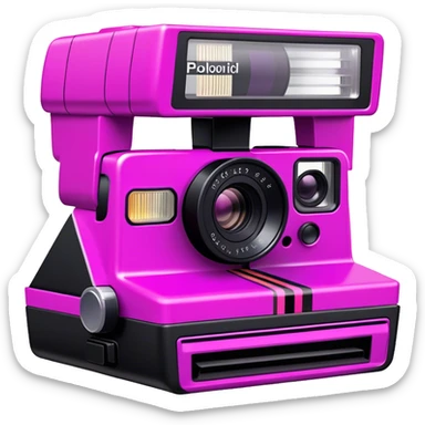 Pink, black, and purple Polaroid 637 Spice Cam camera sticker