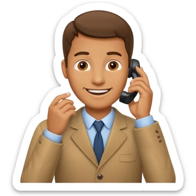 un hombre llamando por telefono sticker