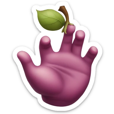 fig hand apple emoji  sticker