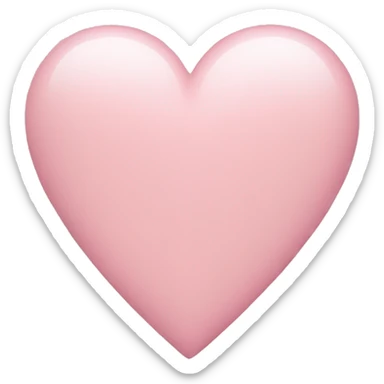 Soft pink heart sticker