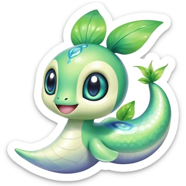 Shiny Exotic Dratini-Celebi-Chikorita-Hybrid-Creature sticker