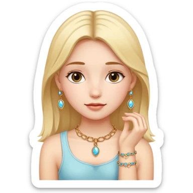 Charm Bracelet Girl sticker