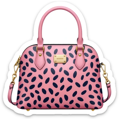 Pink leopard bag sticker