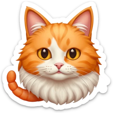 A un gato con cuerpo de gamba sticker