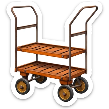 cargo trolley empty sticker