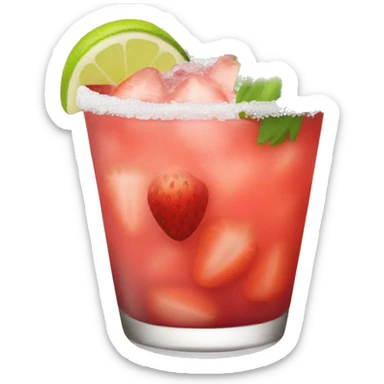 Strawberry margarita sticker