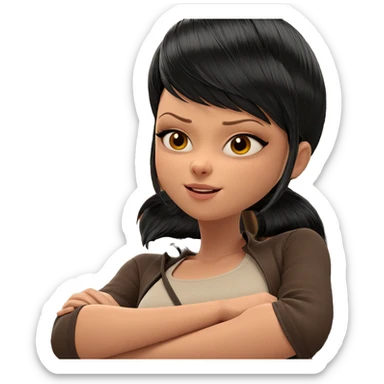 smiling girl in library sticker