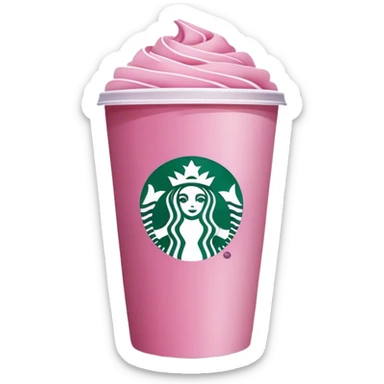 Pink Starbucks coffee sticker