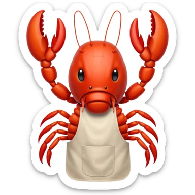 Crayfish cooking a bbq sticker