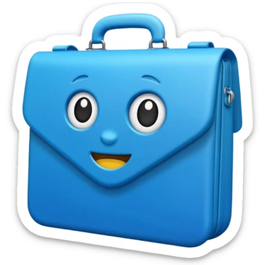 cartella azzurra senza faccia  sticker