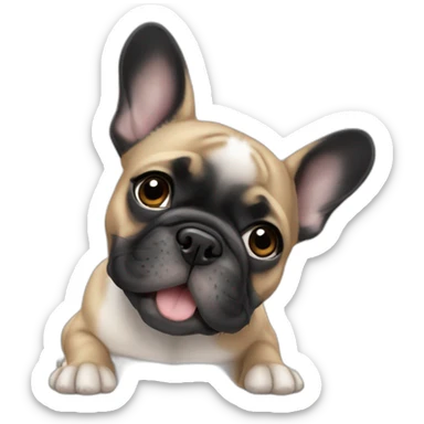 puppy french bulldog sticker