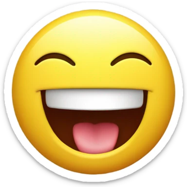 Generate an emoji-style image of a yellow face with a cute smile, playfully flipping the middle finger with both hands. The expression should be both cheeky and endearing. sticker