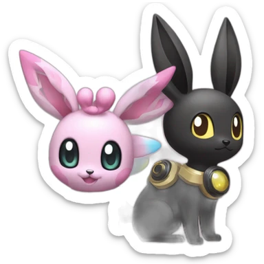 Umbreon and sylveon fuze sticker