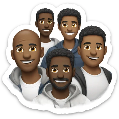 male portrait in outdoor gang sticker