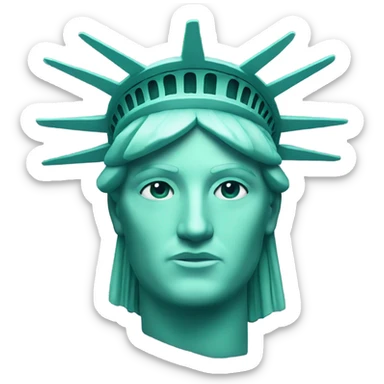 statue of liberty head sticker