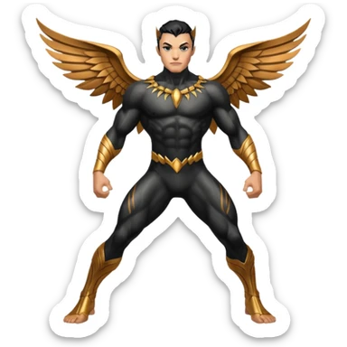 Namor from Black Panther 2, with winged ankles sticker