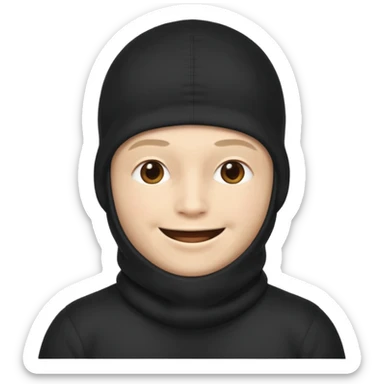 a man who is pregnant and wears a balaclava in his face  sticker
