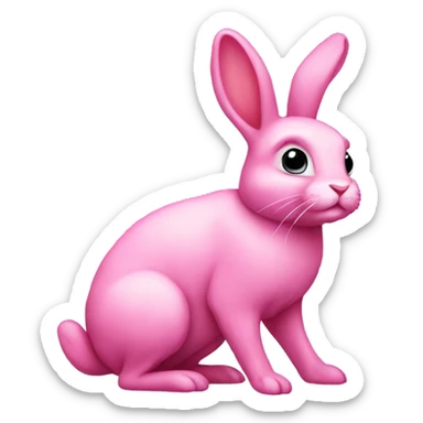 Pink bunny fully body sticker