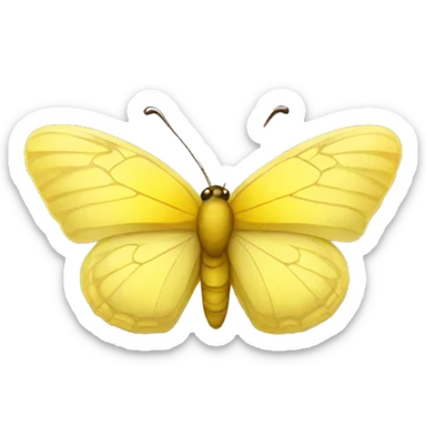 Tiny yellow butterfly sticker