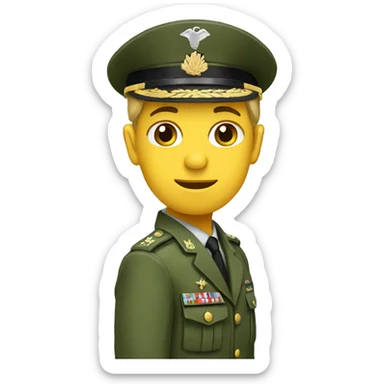 Militar saludando sticker