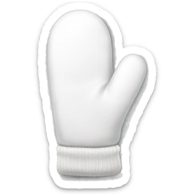 White mittens sticker