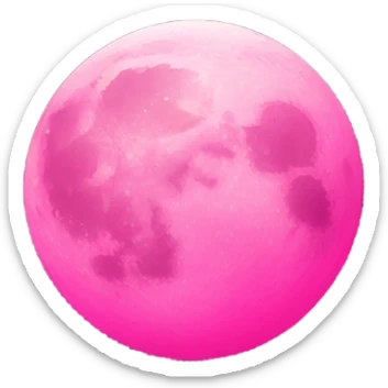 Pink moon sticker