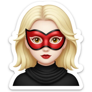 Chica con mascarilla sticker
