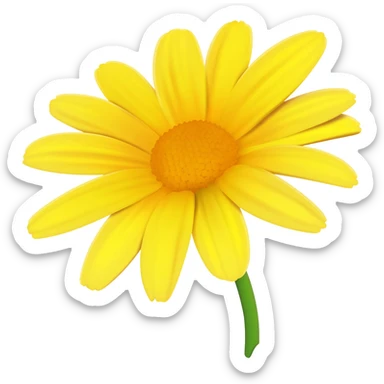Flor Margarita amarilla sticker
