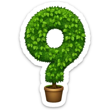 Shrub with a question mark shape  sticker