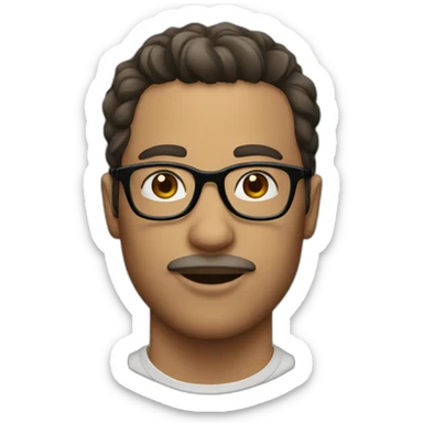 guy with bih lips and glasses sticker