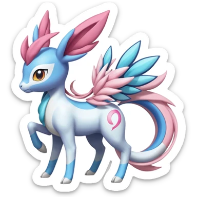 Ponyta-Meloetta-Sylveon-Dialga-Suicune-Palkia-fusion sticker