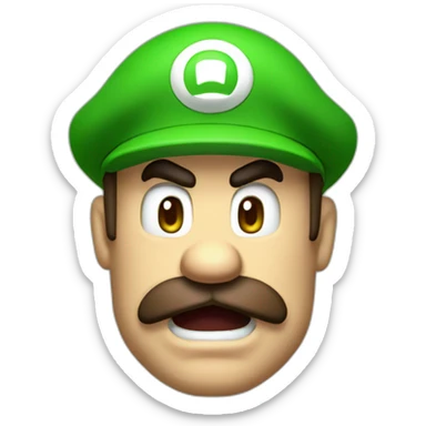 Luigi angry doomguy sticker