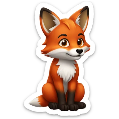 furry fox sticker
