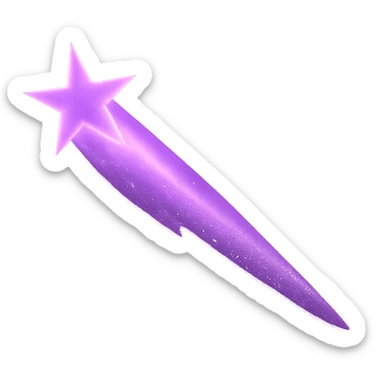 purple shooting star sticker