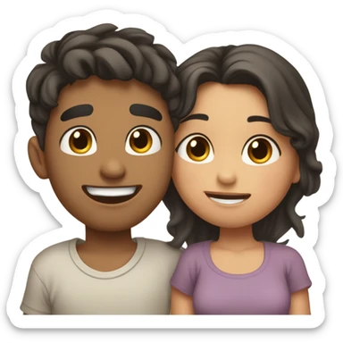 Boyfriend and girlfriend kissing  sticker